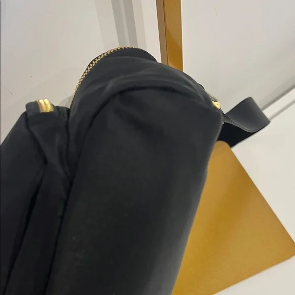Tumi Madison Black Nylon Belt Bag with Gold Hardware Accents - Picture 7 of 16